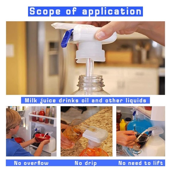 Drink Dispenser Automatic Tap Milk Dispenser & Beverage for Fridge Gallon 2 Pcs - Picture 4 of 6